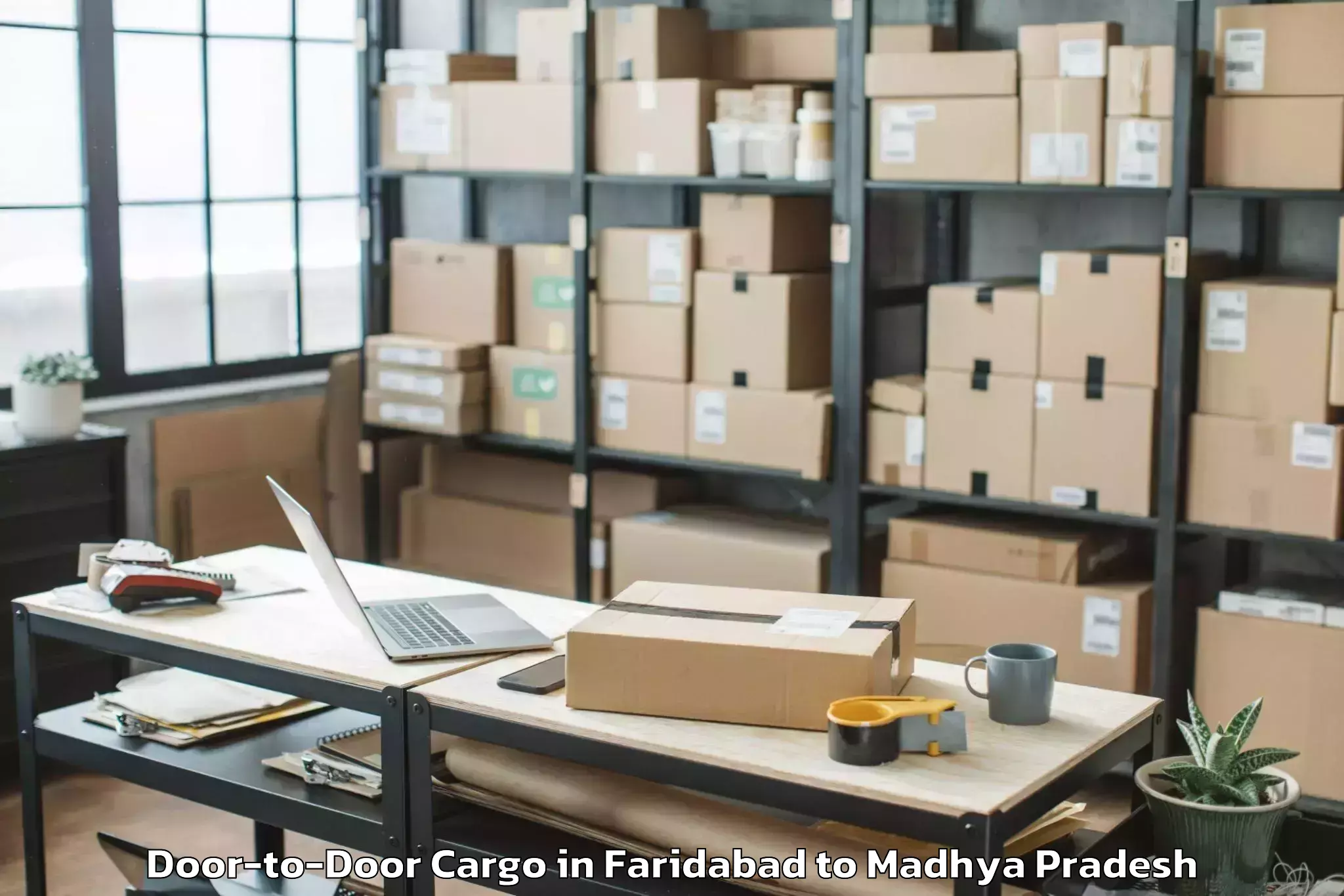 Professional Faridabad to Mauganj Door To Door Cargo